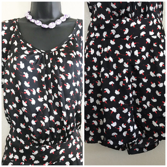 BDBA 100% Silk Black Textile Mini Jumpsuit Size S - Picture 8 of 8